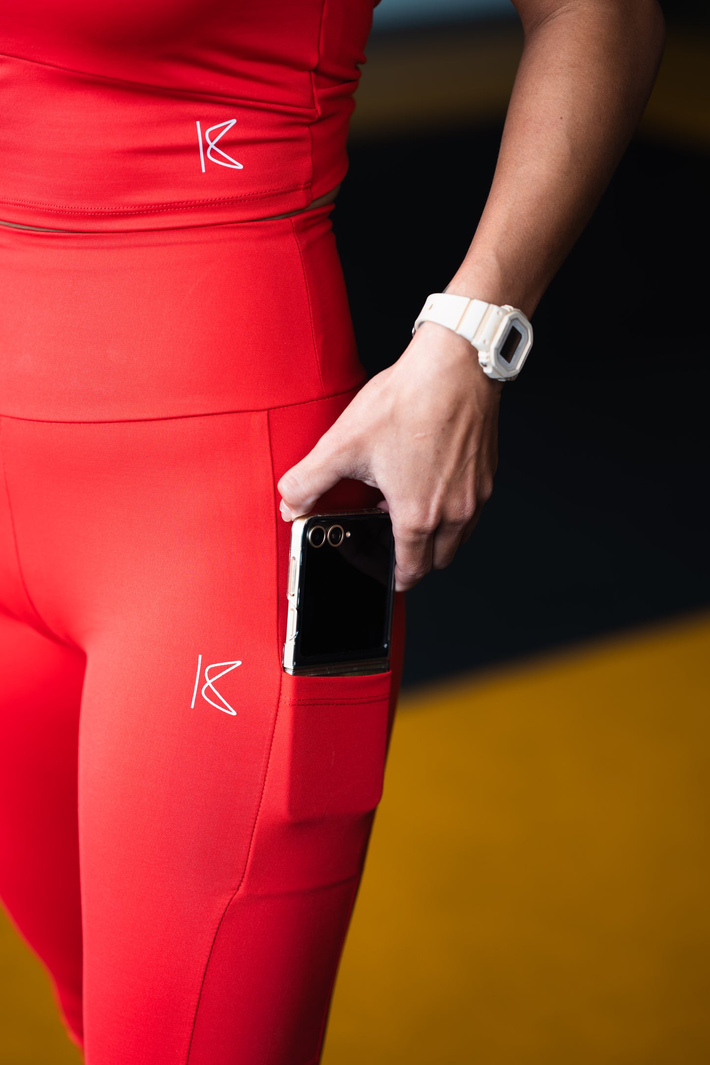 3/4 High-Waisted Leggings with Pocket